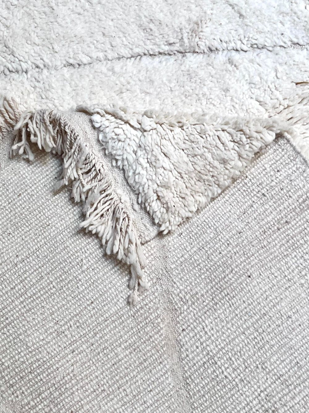 Moroccan All White Rug 300x200cm