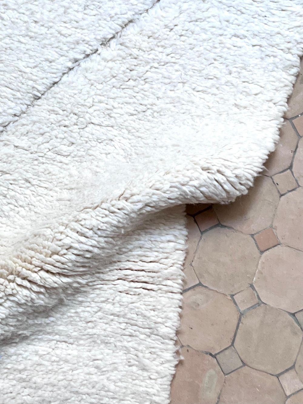 Moroccan All White Rug 300x200cm