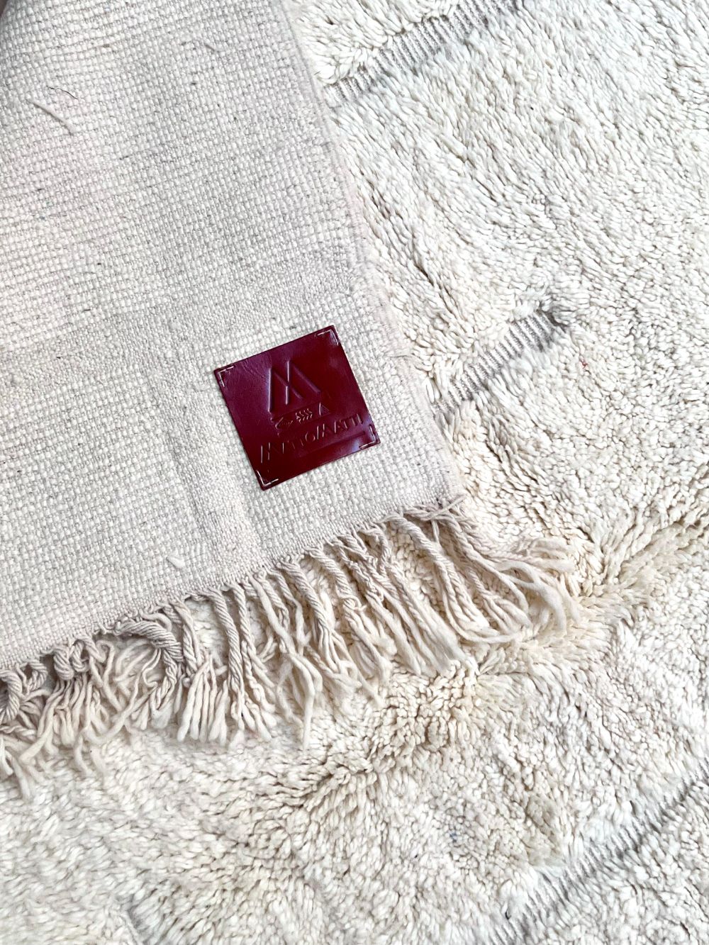 Moroccan All White Rug 285x210cm