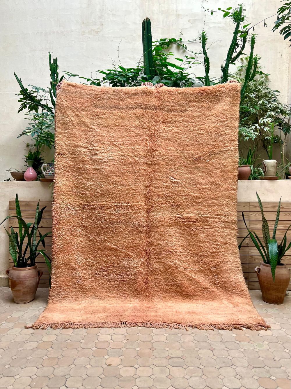 Marokkolainen vintage yksivärinen matto 240x175cm