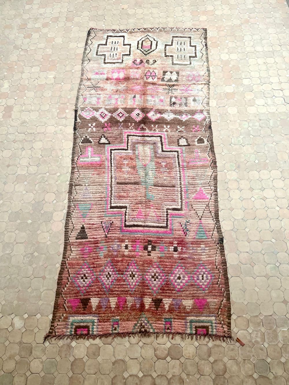 Moroccan Vintage Boujaad Rug 345x140cm