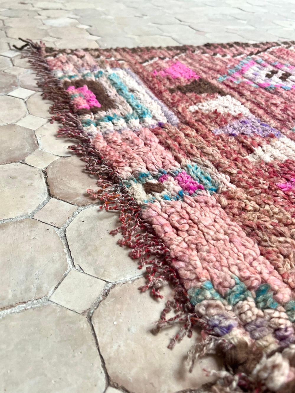 Moroccan Vintage Boujaad Rug 345x140cm