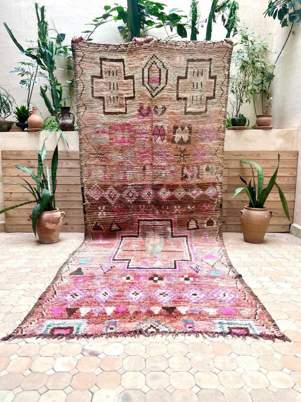 Moroccan Vintage Boujaad Rug 345x140cm