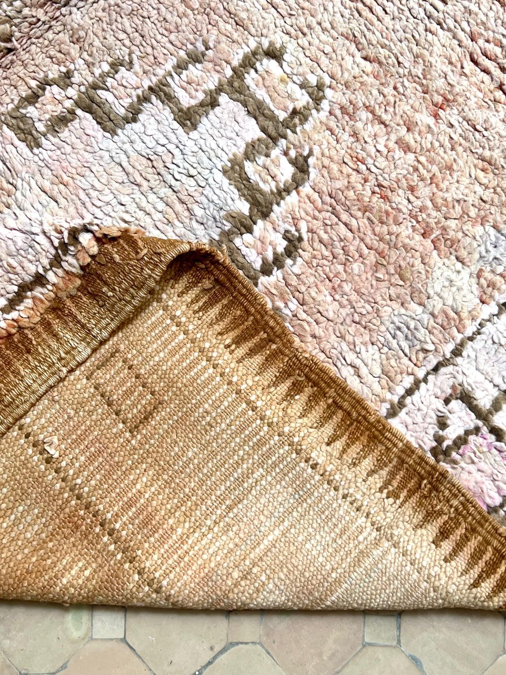 Moroccan Vintage Boujaad Rug 340x160cm