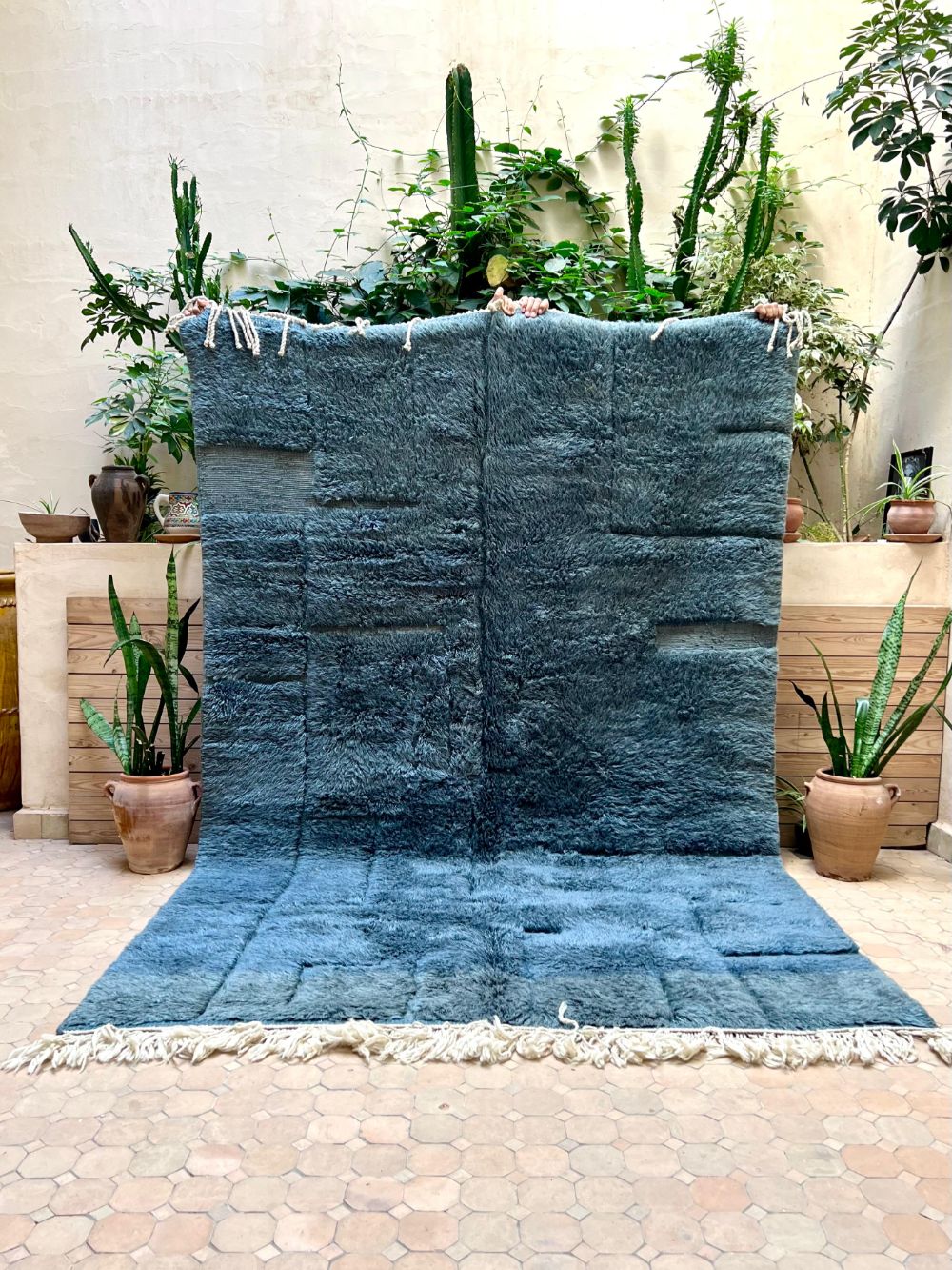 Moroccan Mrirt Rug Navy 305x195cm