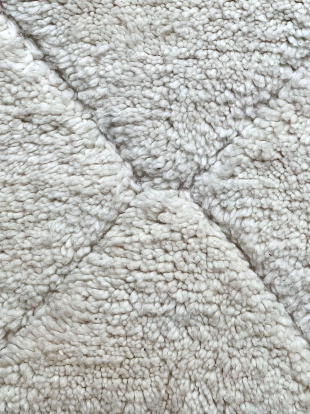 Moroccan All White Rug 150x115cm