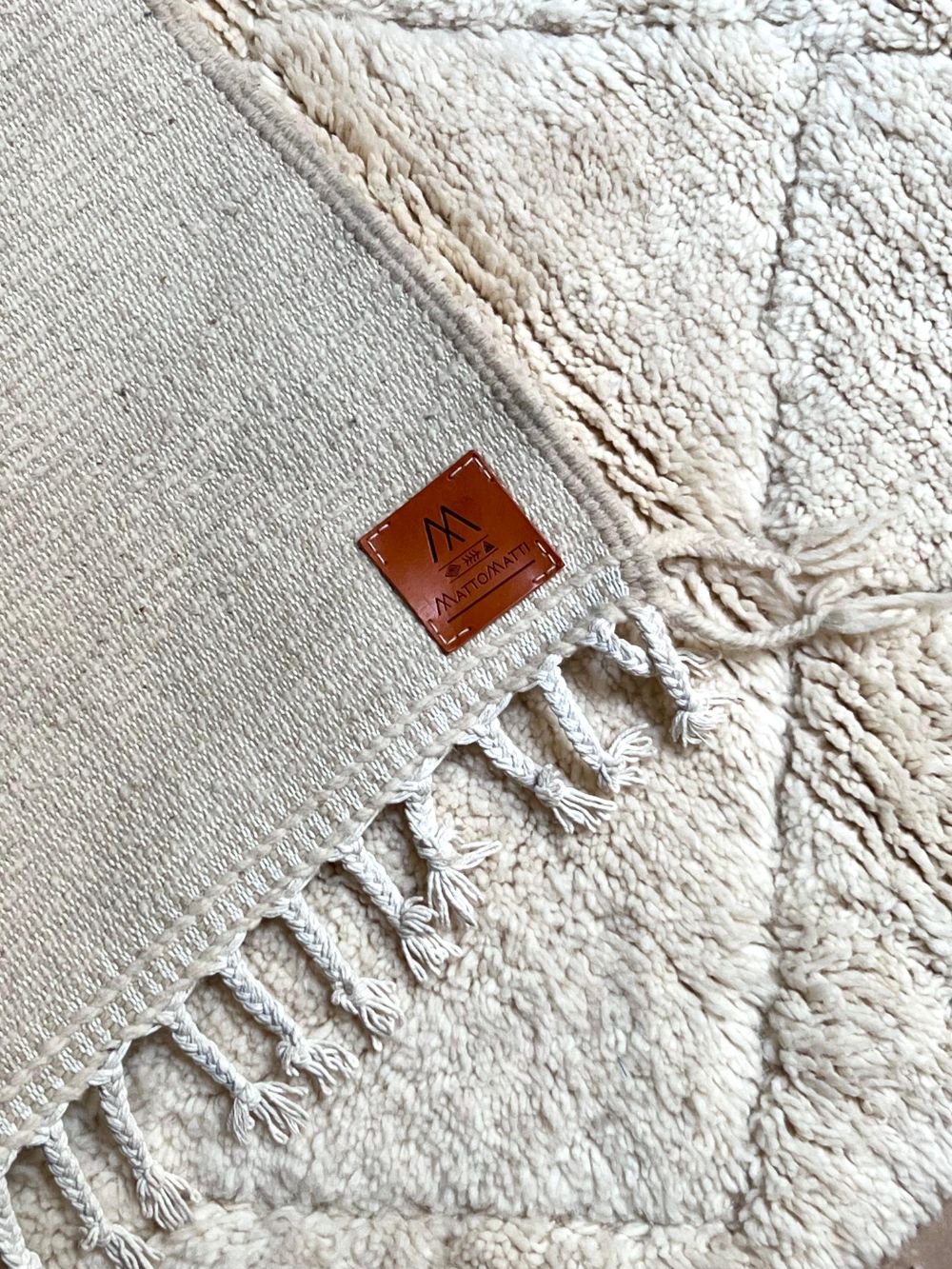 Moroccan All White Rug 150x115cm