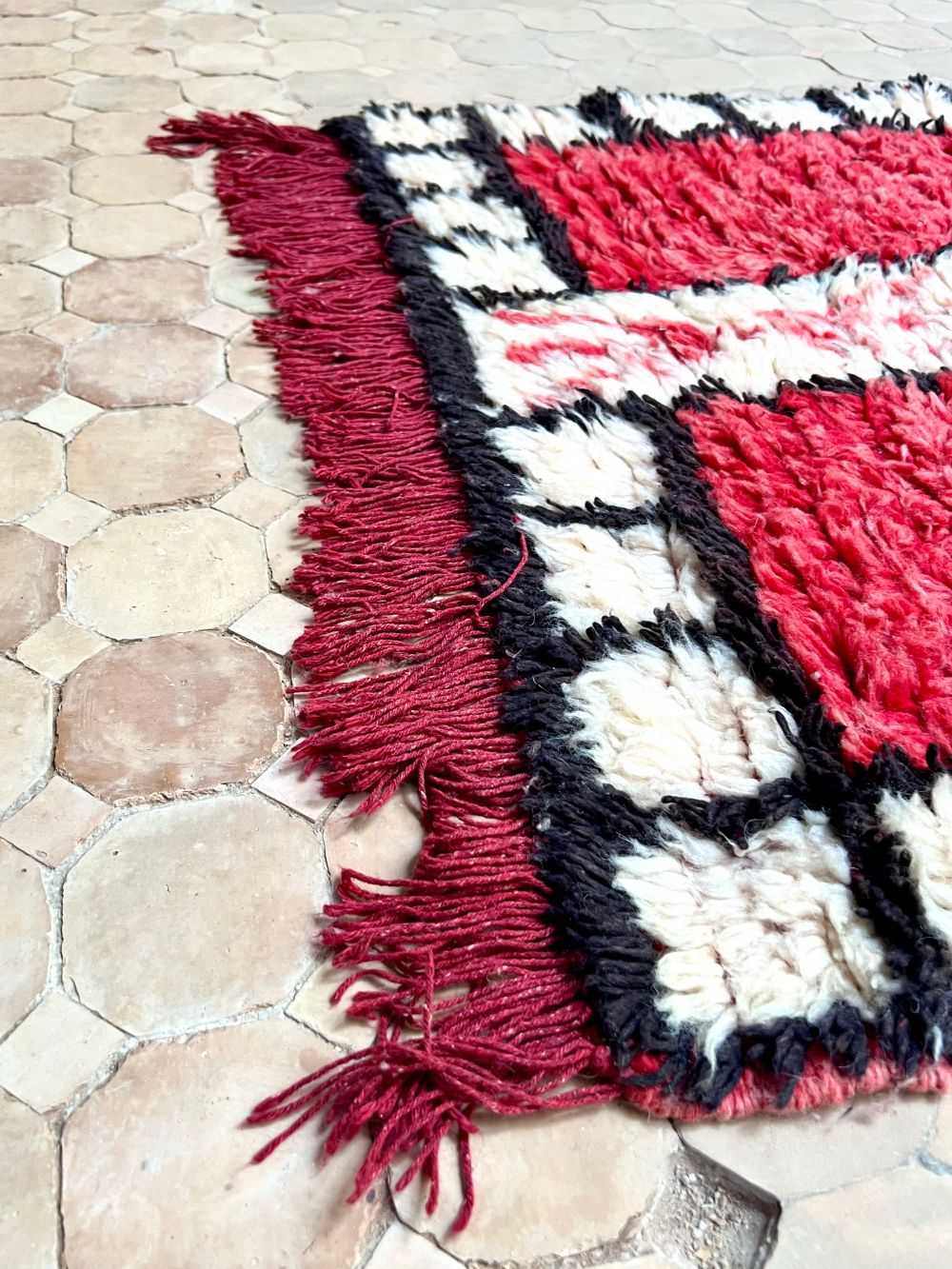 Moroccan Vintage Azilal runner Rug 200x95cm