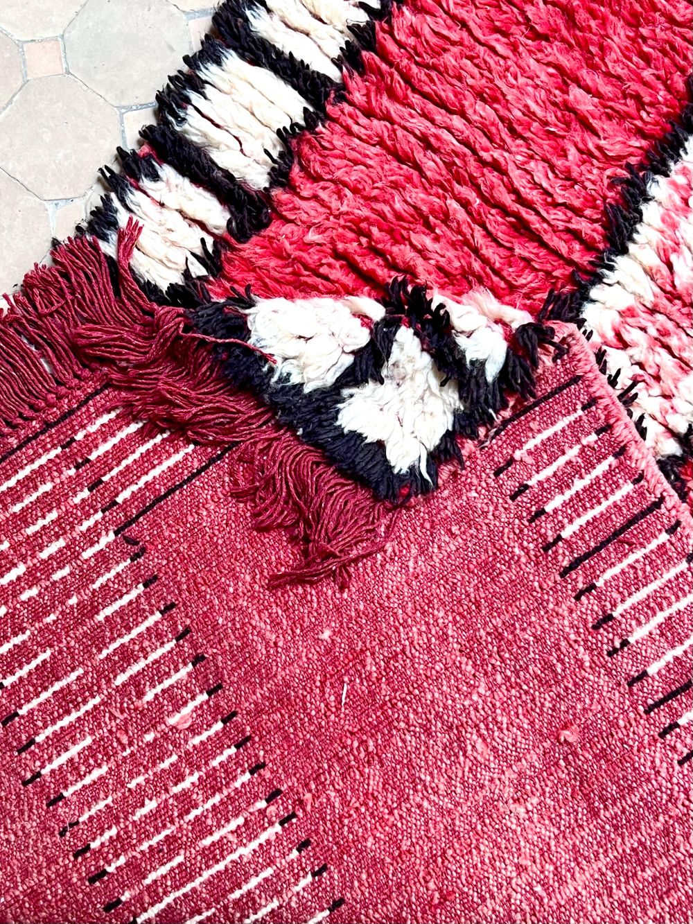 Moroccan Vintage Azilal runner Rug 200x95cm