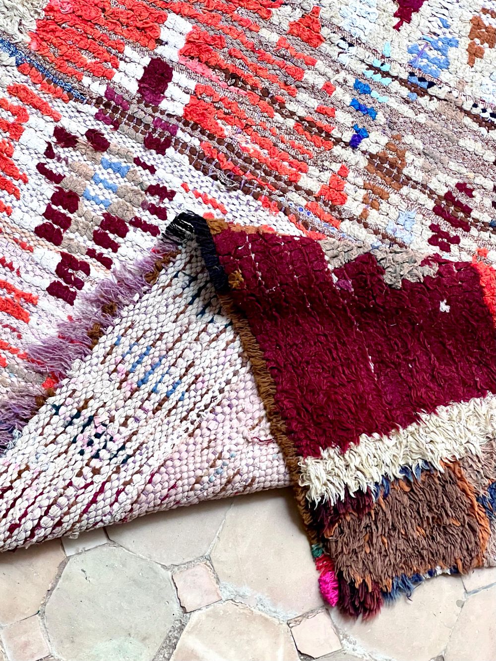 Moroccan Vintage Azilal runner Rug 275x95cm