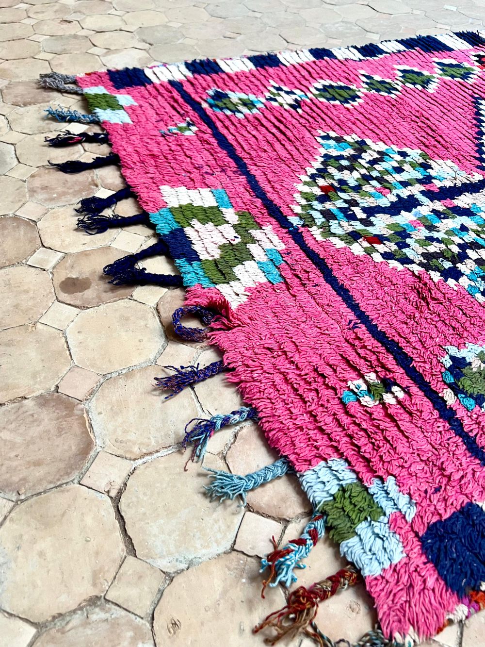 Moroccan Vintage Azilal runner Rug 265x90cm