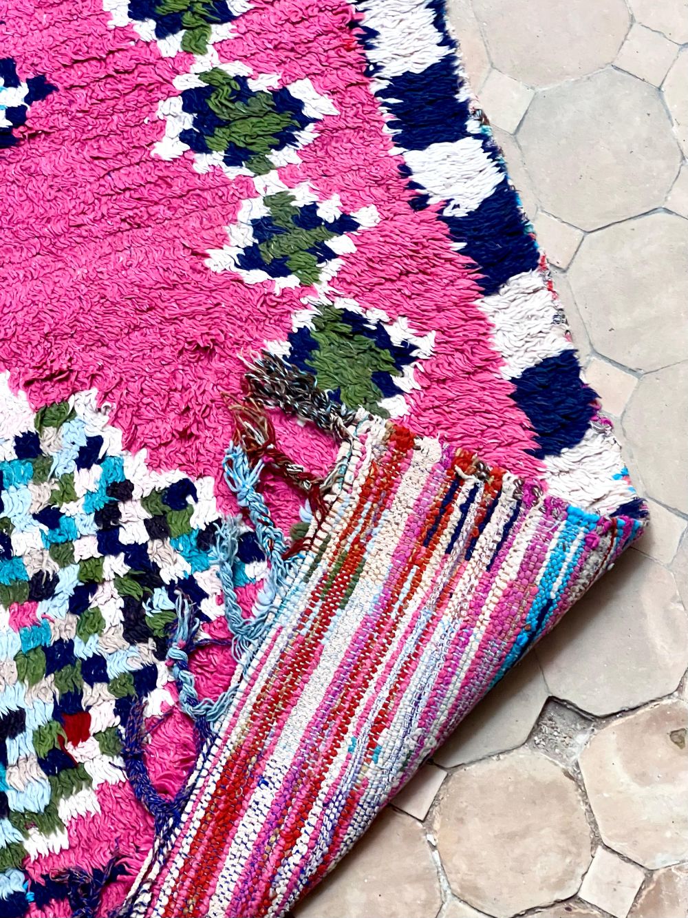 Moroccan Vintage Azilal runner Rug 265x90cm