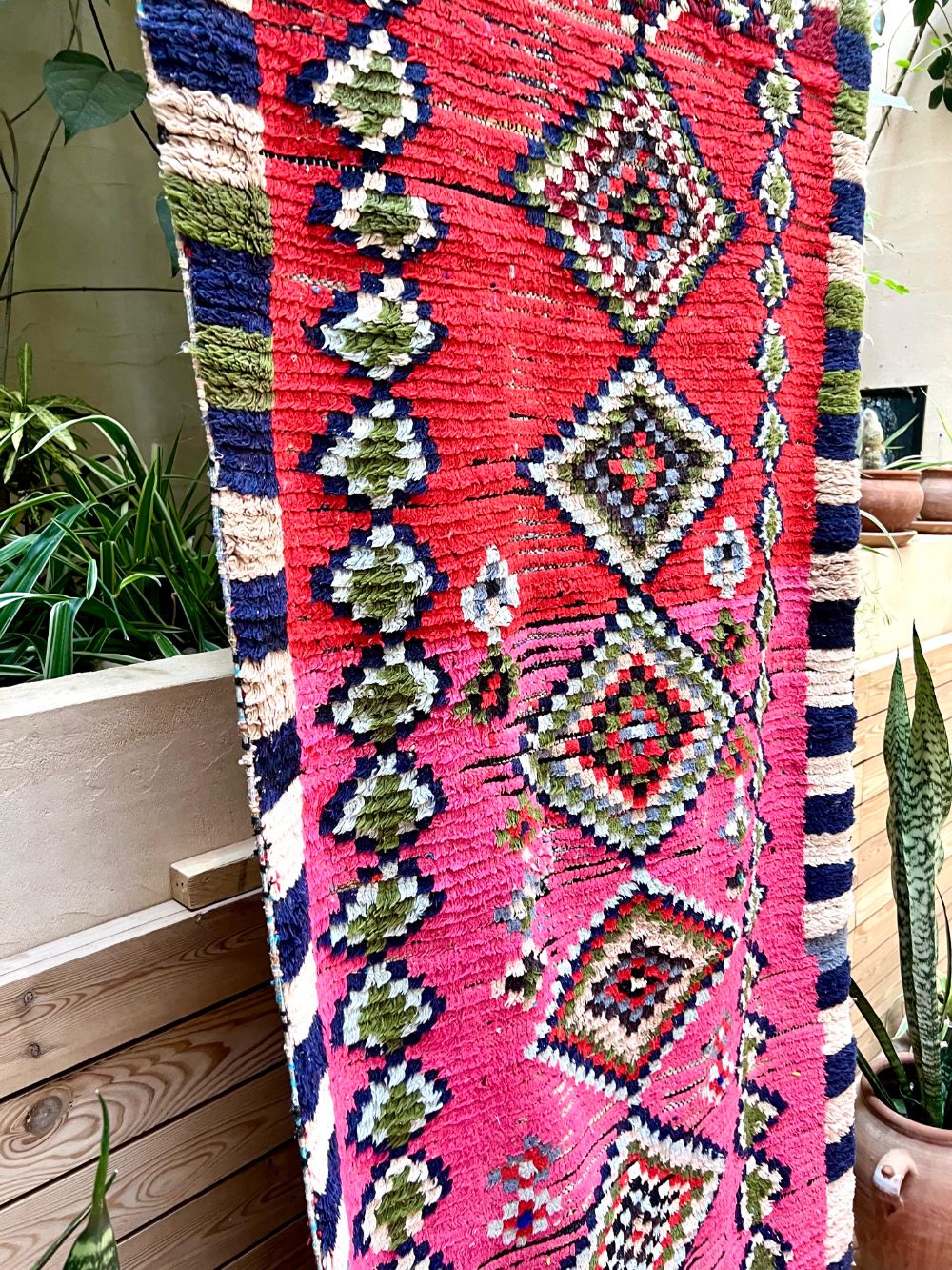 Moroccan Vintage Azilal runner Rug 265x90cm