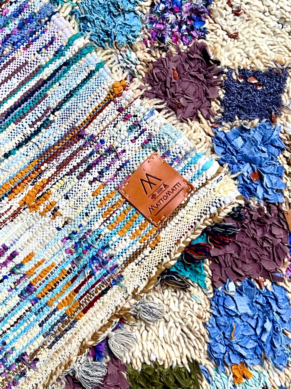 Moroccan Vintage Boucherouite Rug 210x95cm