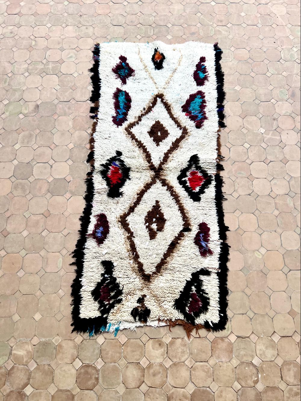 Moroccan Vintage Azilal Rug 165x70cm