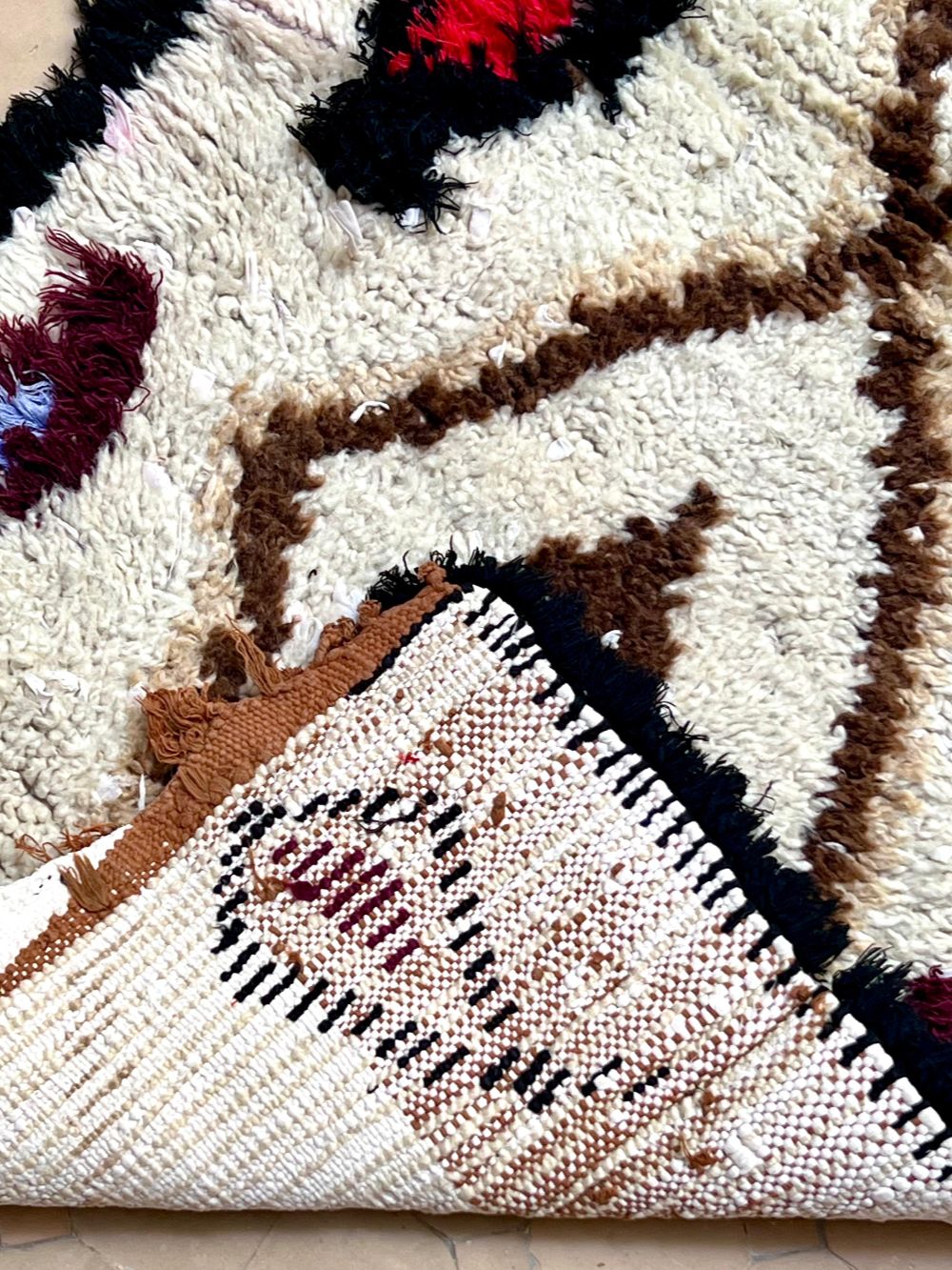 Moroccan Vintage Azilal Rug 165x70cm