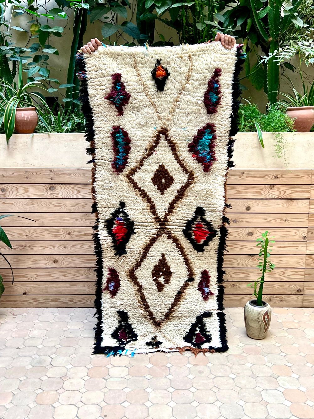 Moroccan Vintage Azilal Rug 165x70cm