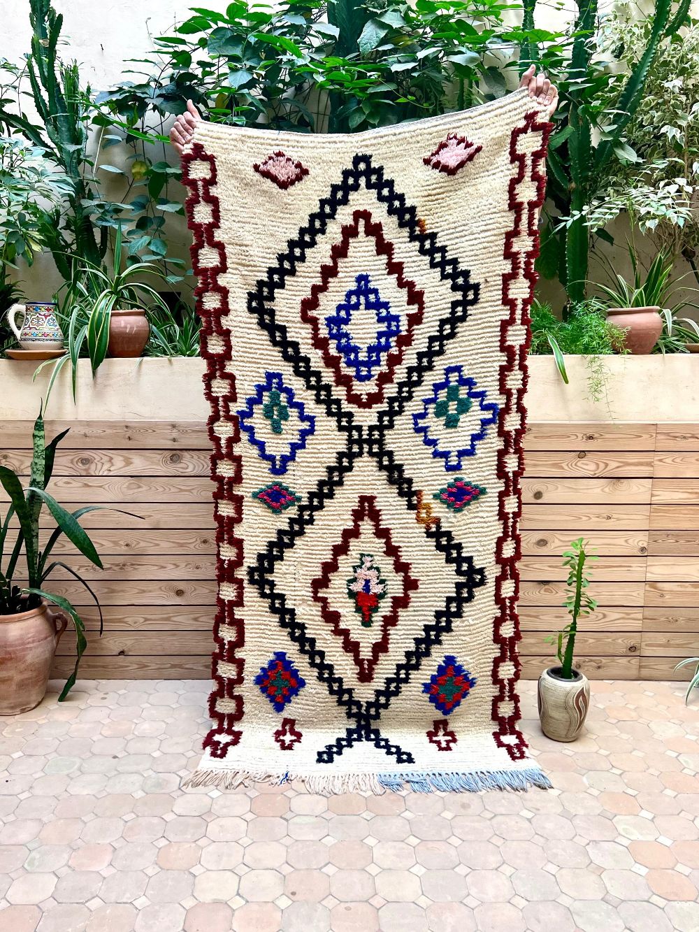 Moroccan Vintage Azilal Rug 190x90cm