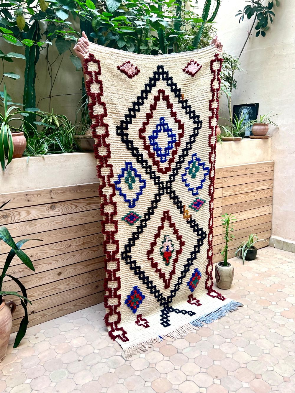 Moroccan Vintage Azilal Rug 190x90cm