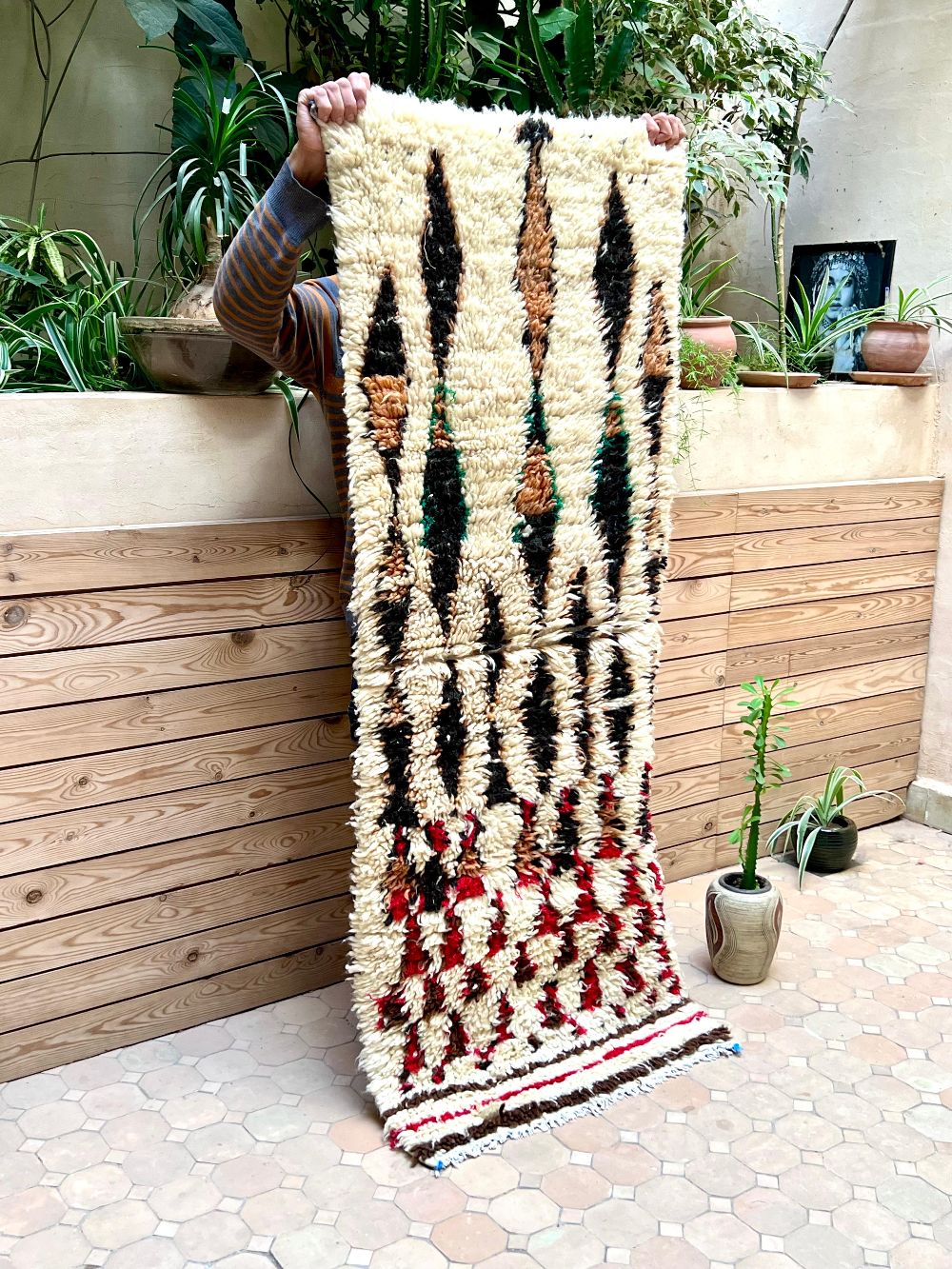 Moroccan Vintage Azilal Rug 165x65cm