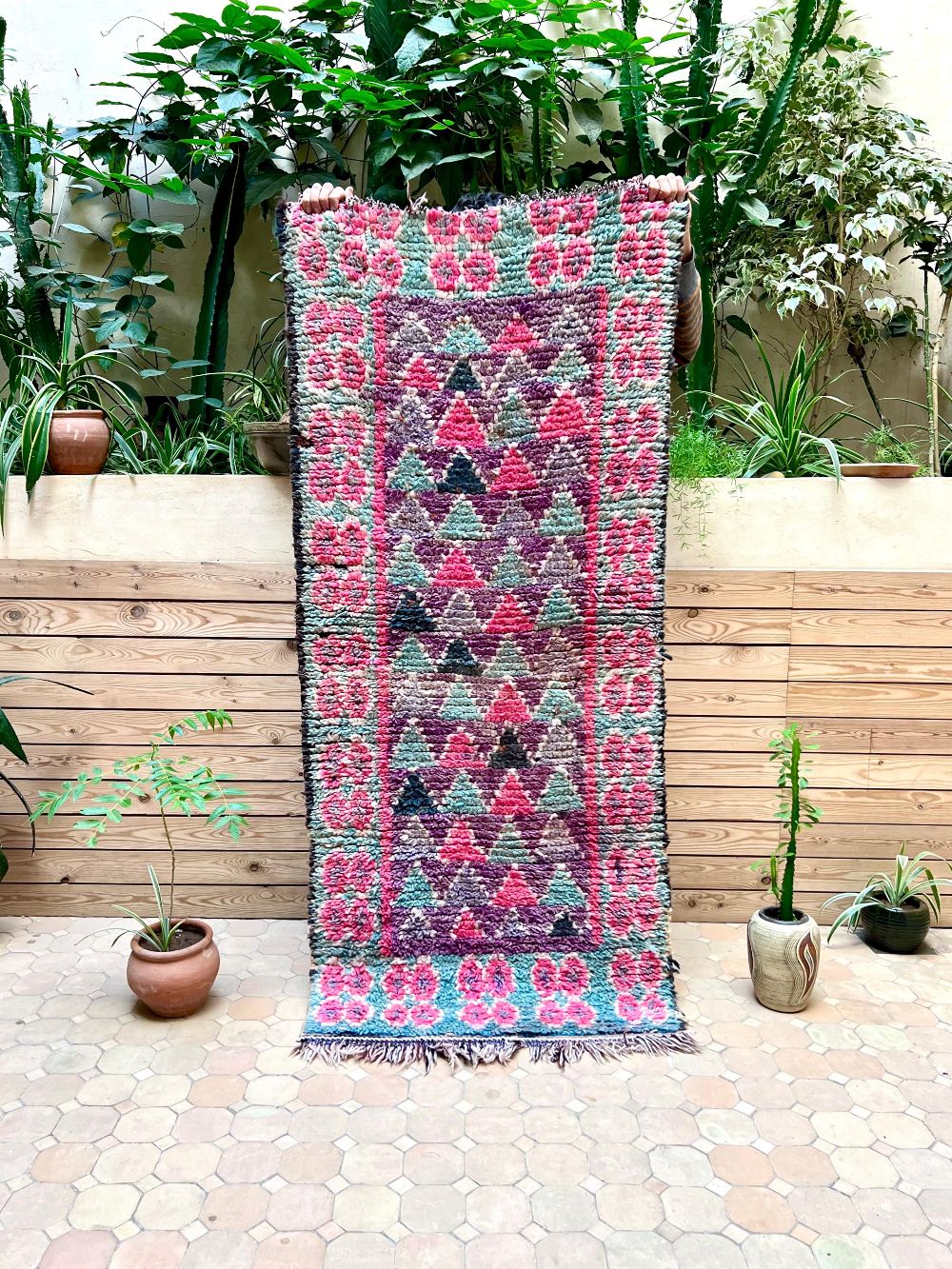 Moroccan Vintage Boujaad Rug 175x75cm