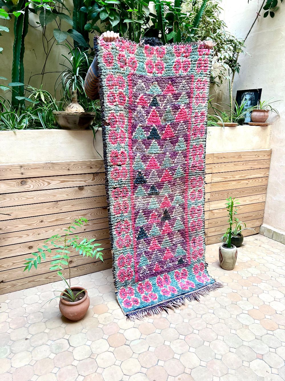 Moroccan Vintage Boujaad Rug 175x75cm