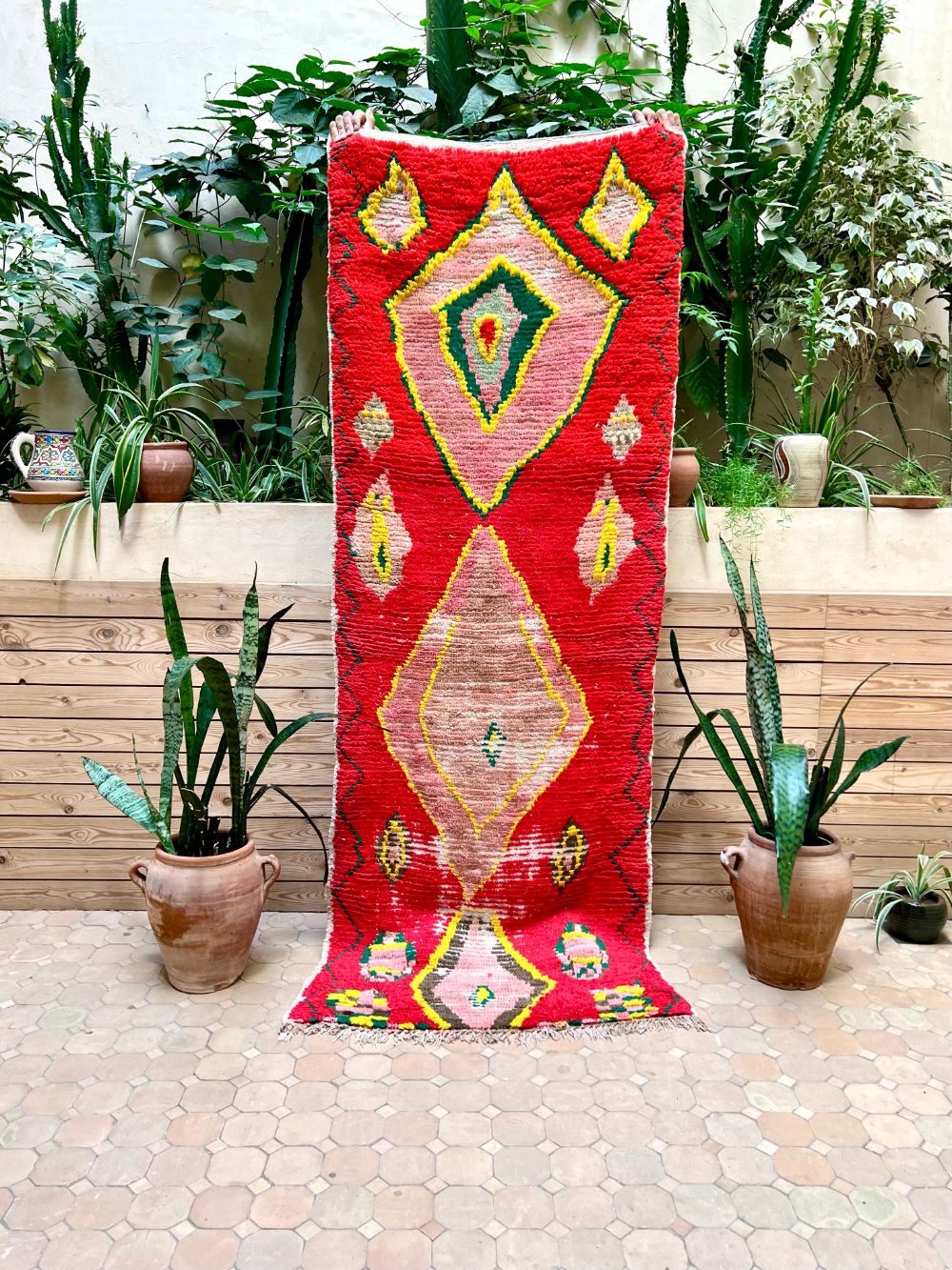 Moroccan Vintage Boujaad Runner Rug 225x80cm