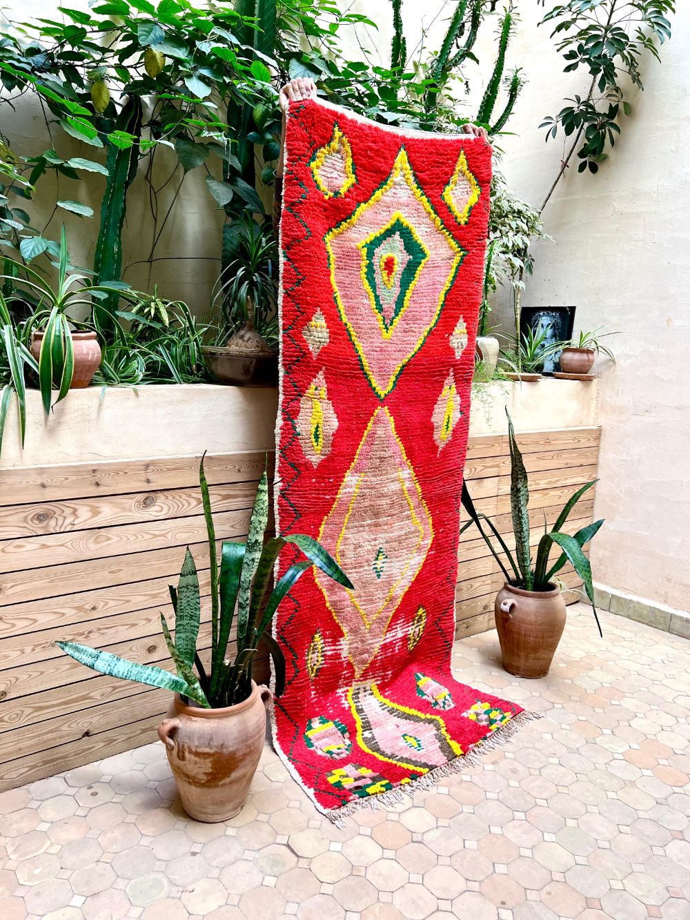 Moroccan Vintage Boujaad Runner Rug 225x80cm