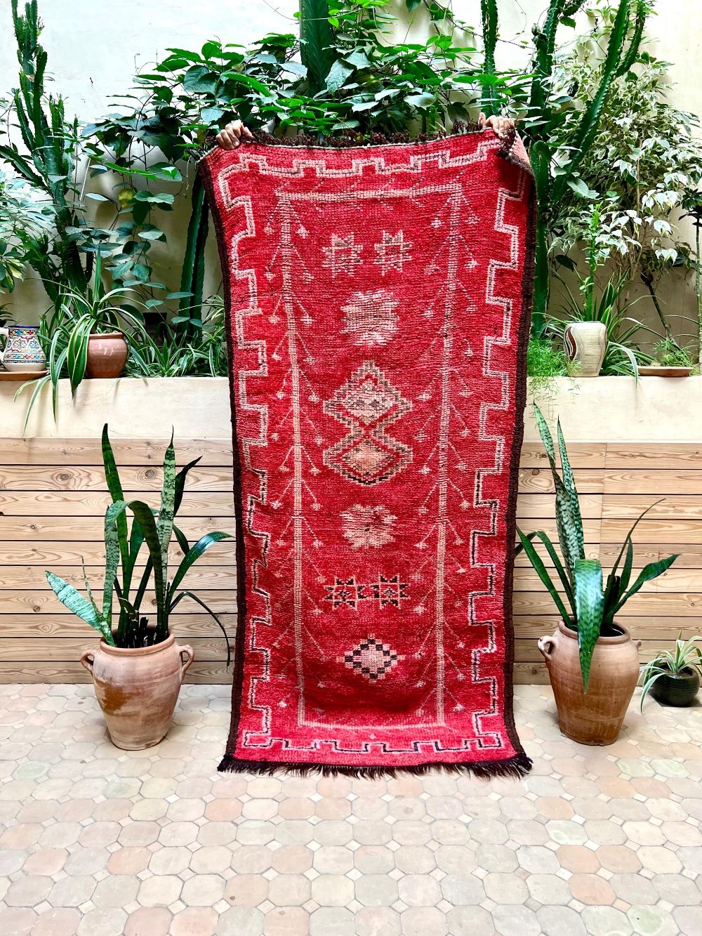 Moroccan Vintage Boujaad Runner Rug 200x90cm