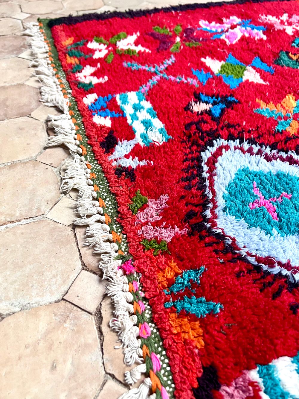 Moroccan Vintage Azilal runner Rug 275x105cm