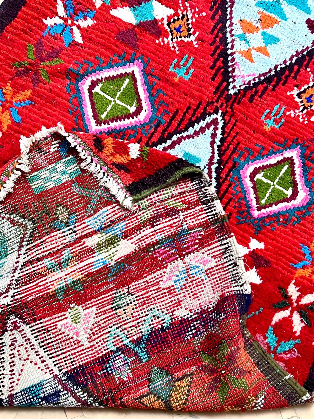 Moroccan Vintage Azilal runner Rug 275x105cm