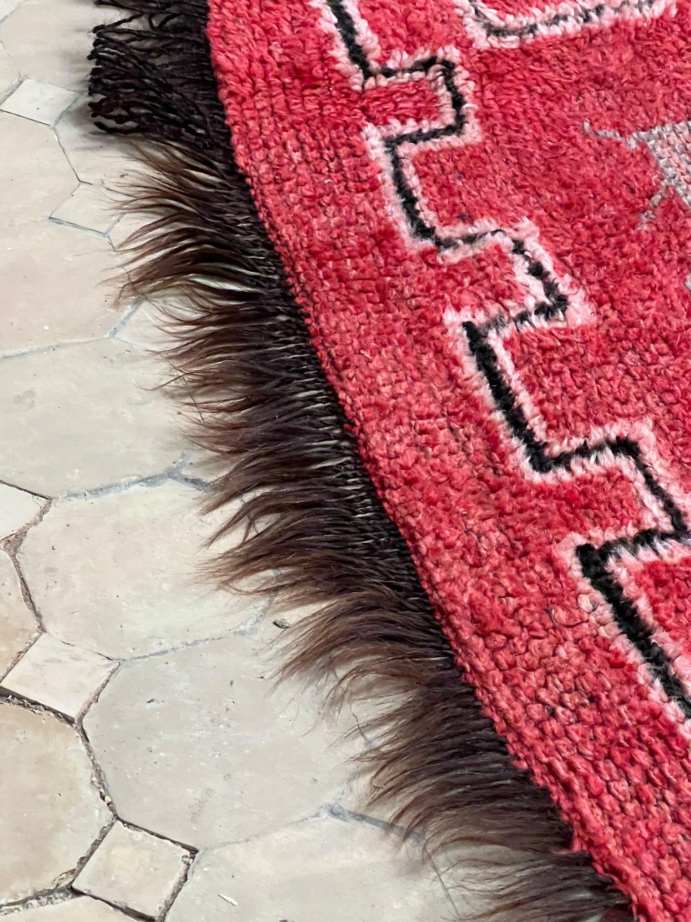 Moroccan Vintage Boujaad Runner Rug 200x90cm