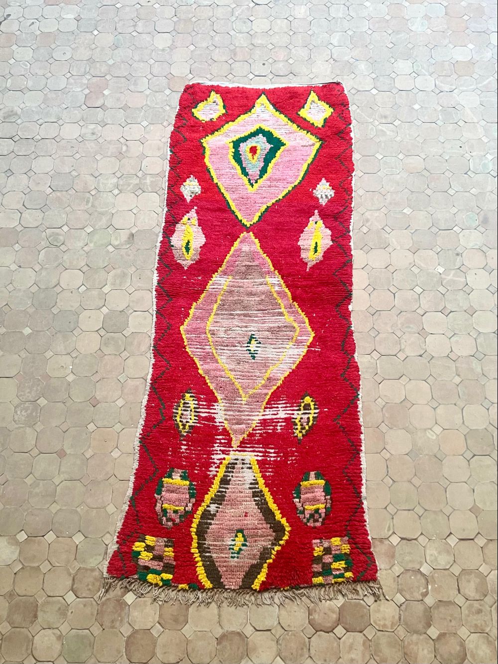 Moroccan Vintage Boujaad Runner Rug 225x80cm