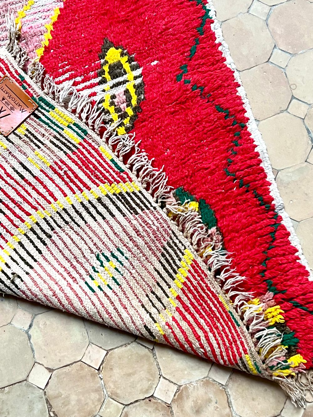 Moroccan Vintage Boujaad Runner Rug 225x80cm