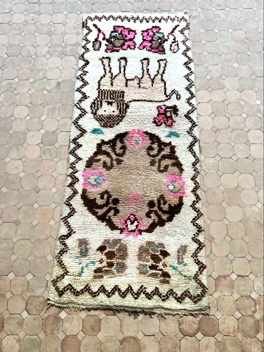 Moroccan Vintage Azilal Rug 200x80cm