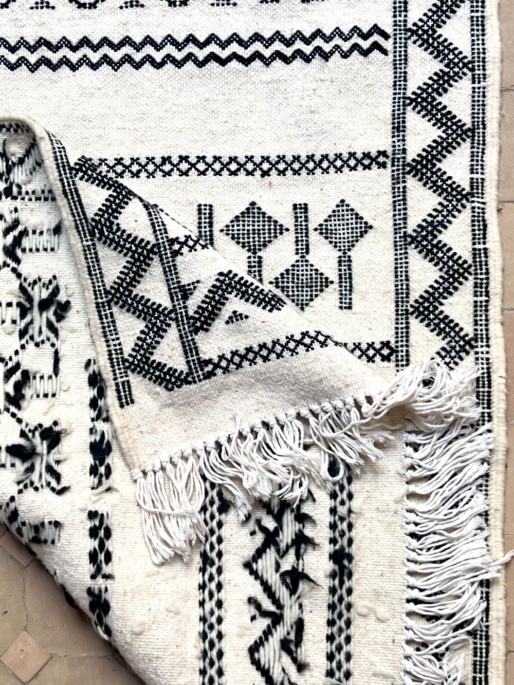 Moroccan Flatweave RunnerRug 295x85cm