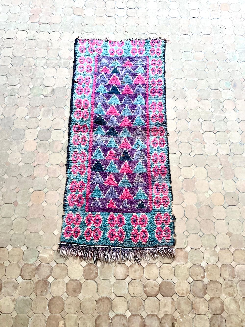 Moroccan Vintage Boujaad Rug 175x75cm
