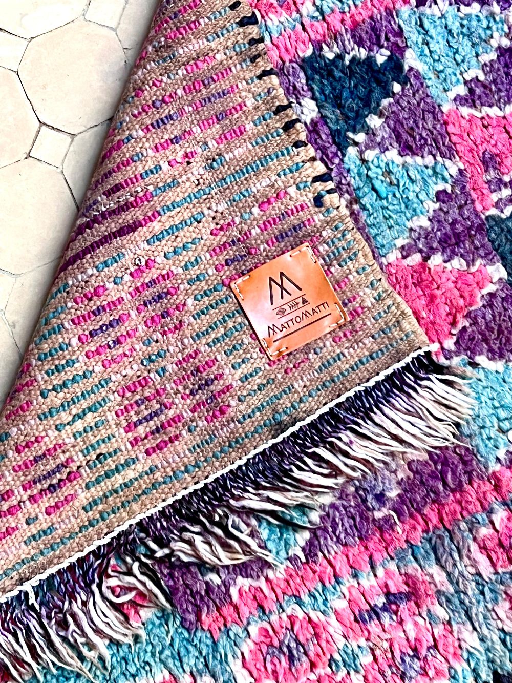 Moroccan Vintage Boujaad Rug 175x75cm