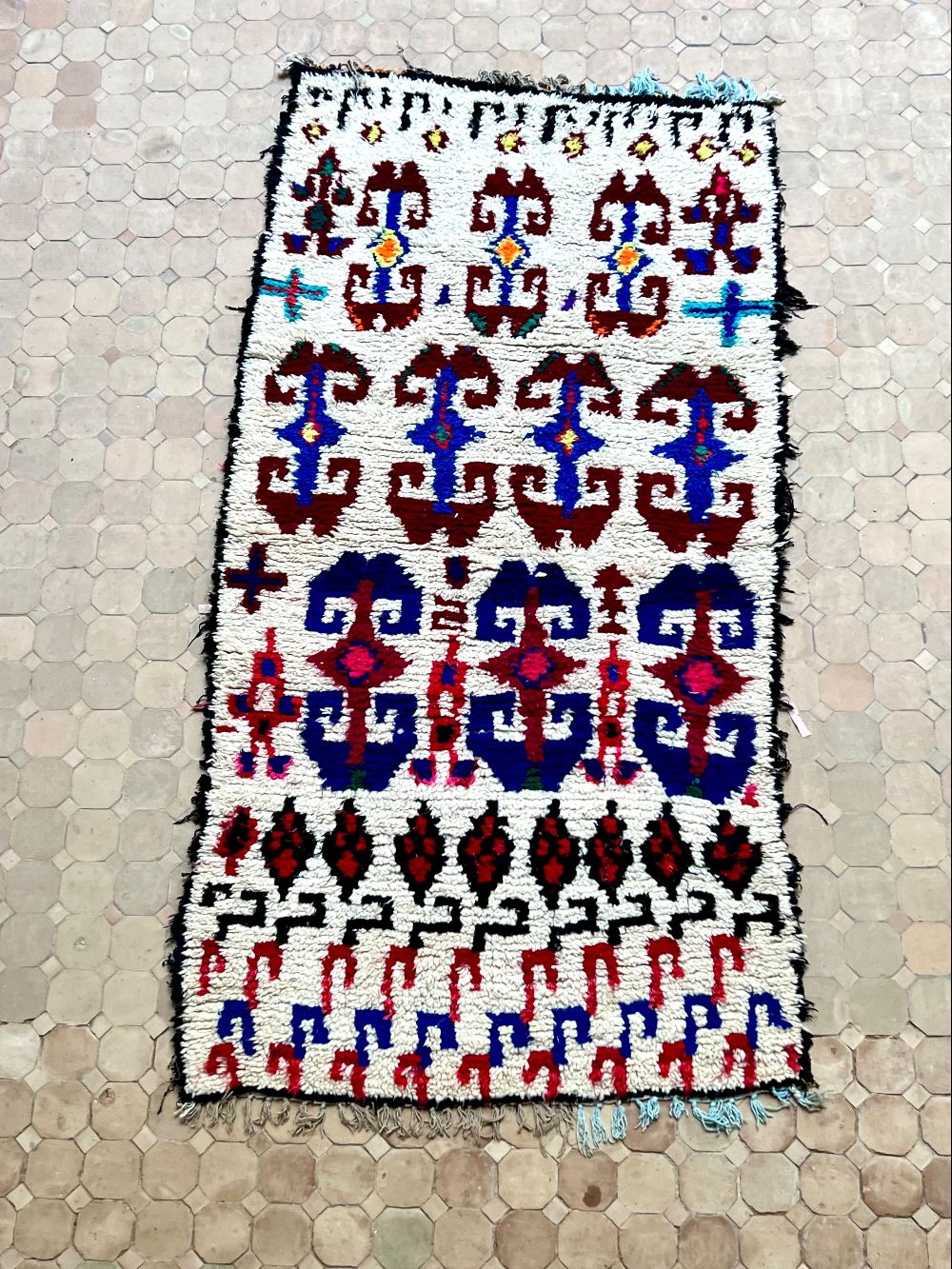 Moroccan Vintage Azilal Rug 215x105cm