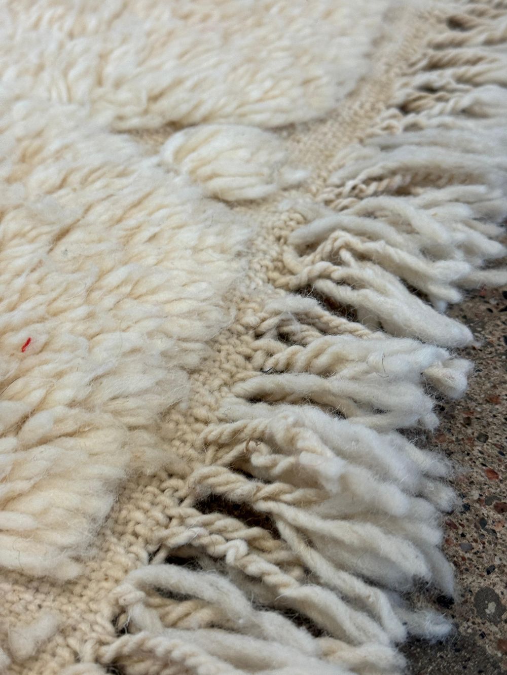 Moroccan All White Rug 320x210cm