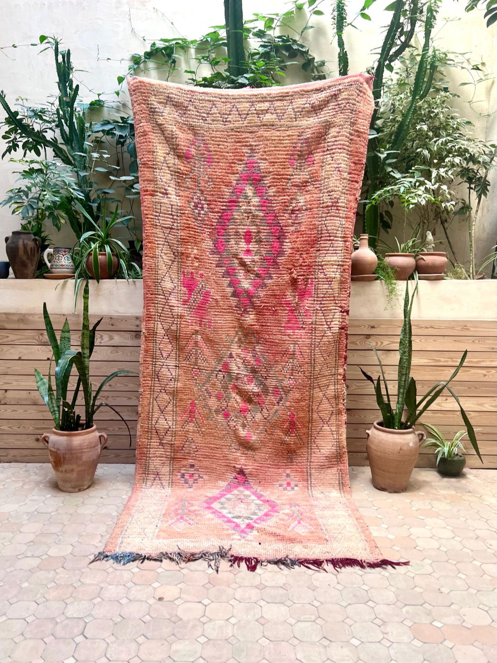 Moroccan Vintage Boujaad runner Rug 280x115cm