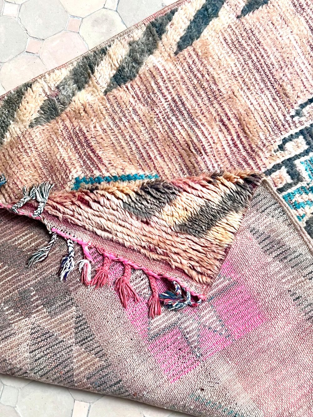 Moroccan Vintage Boujaad runner Rug 280x115cm