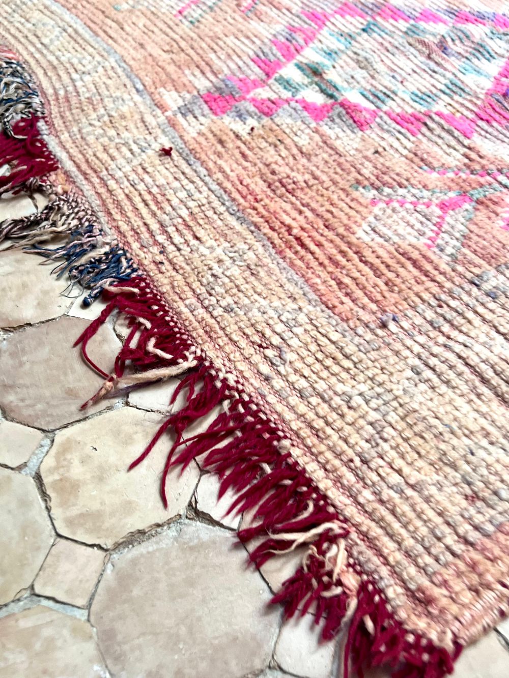 Moroccan Vintage Boujaad runner Rug 280x115cm