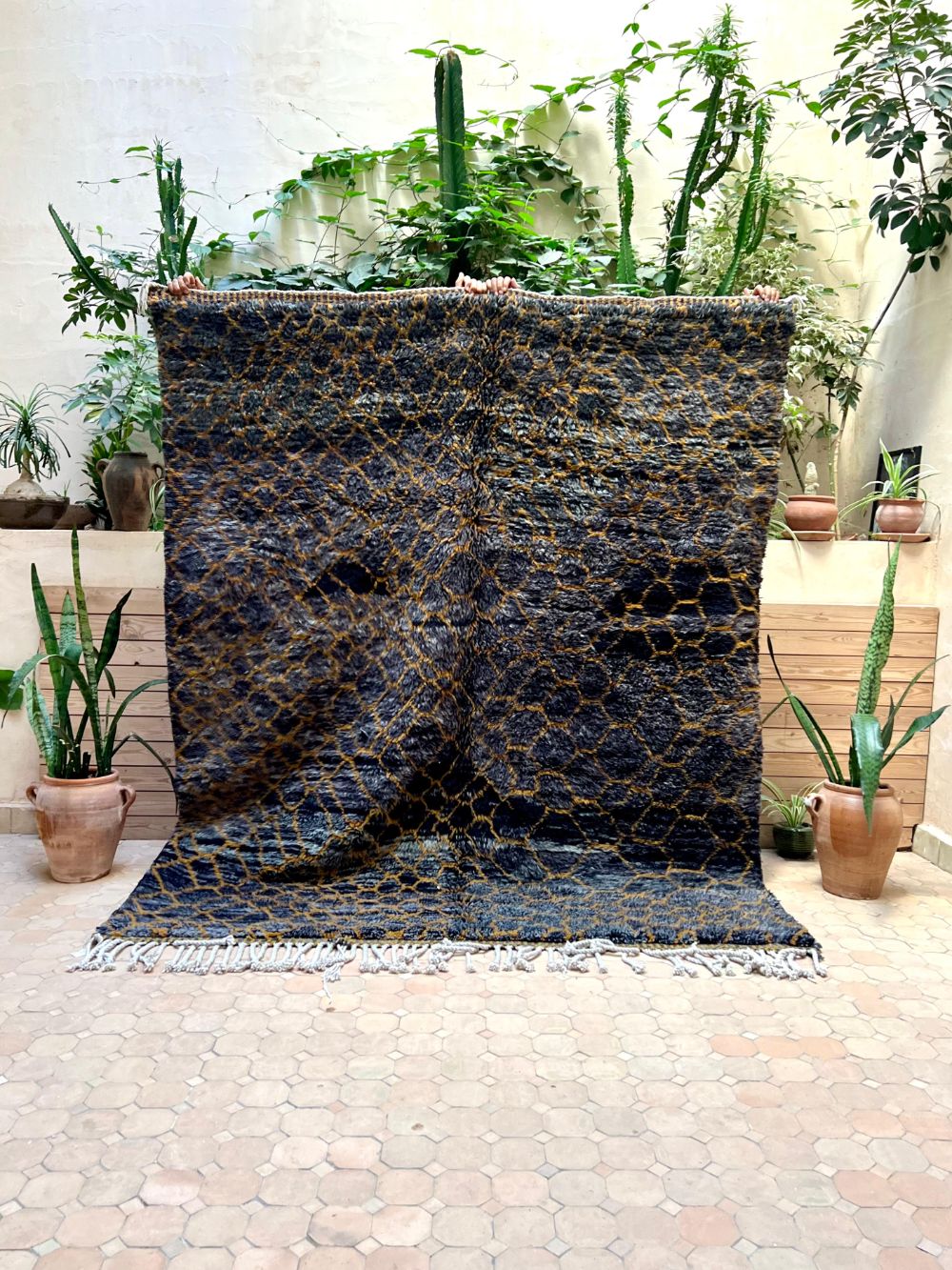 Moroccan Black Panther Rug 230x175cm