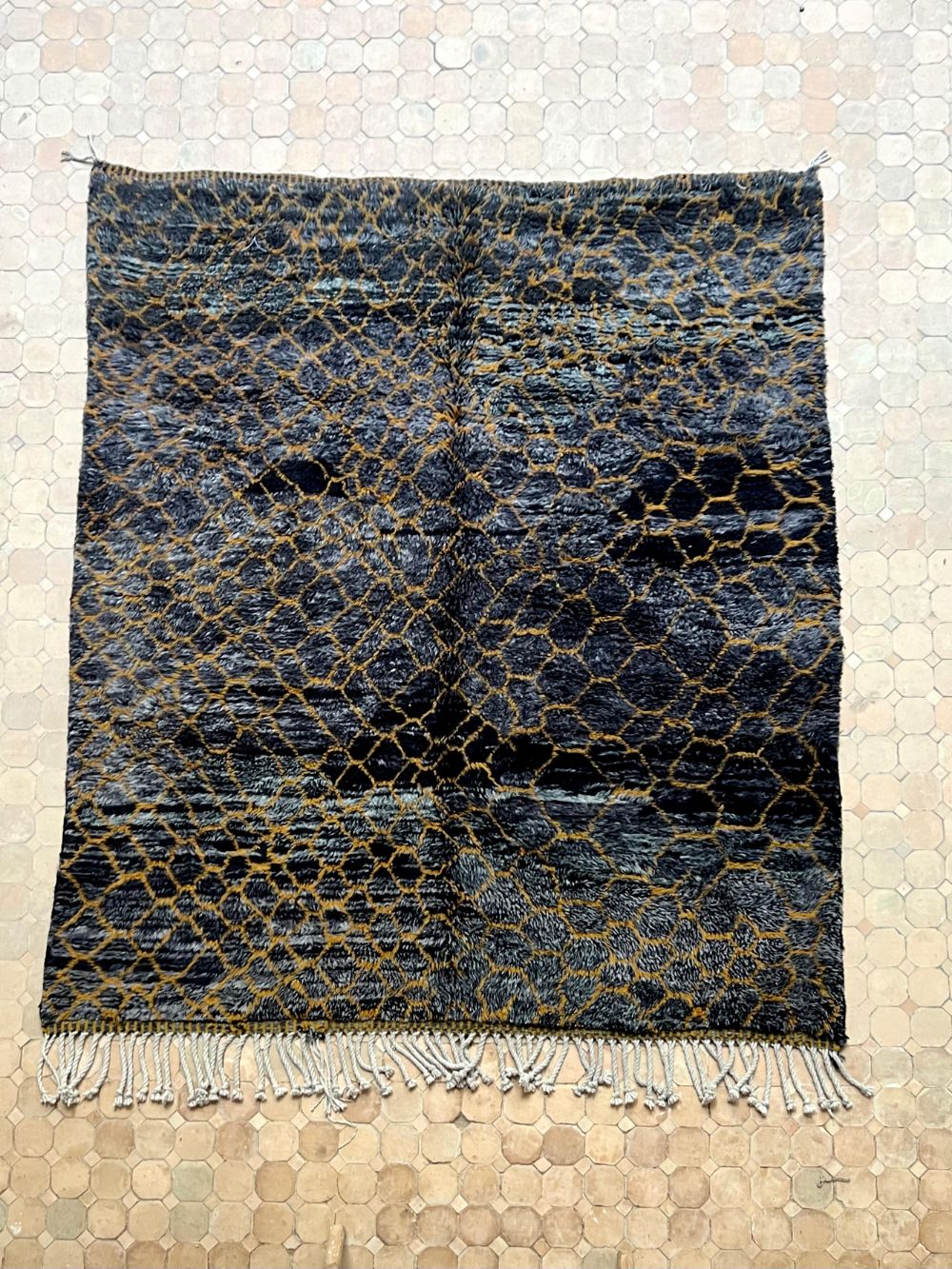 Moroccan Black Panther Rug 230x175cm