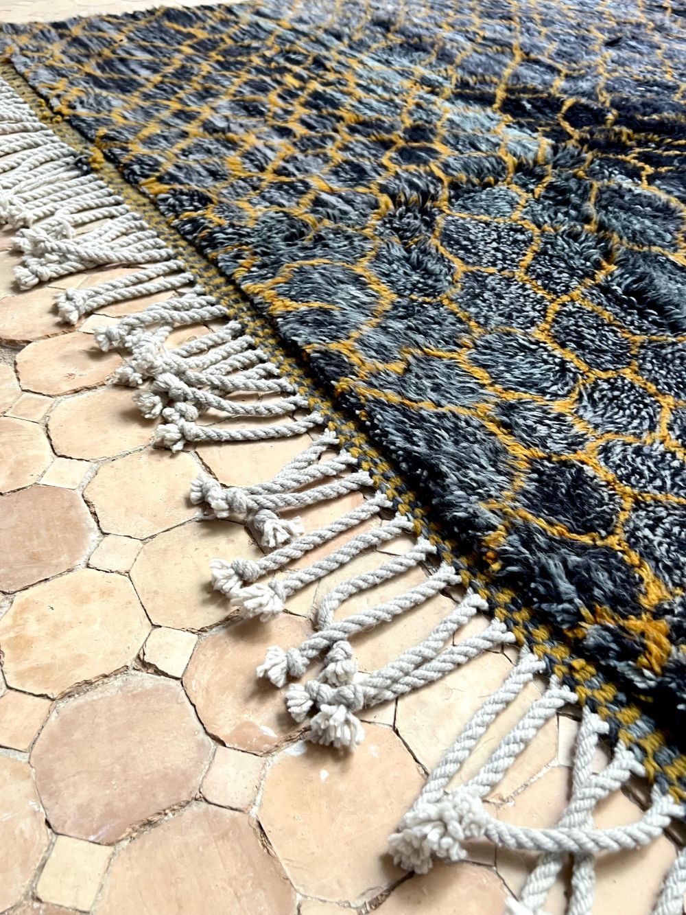 Moroccan Black Panther Rug 230x175cm