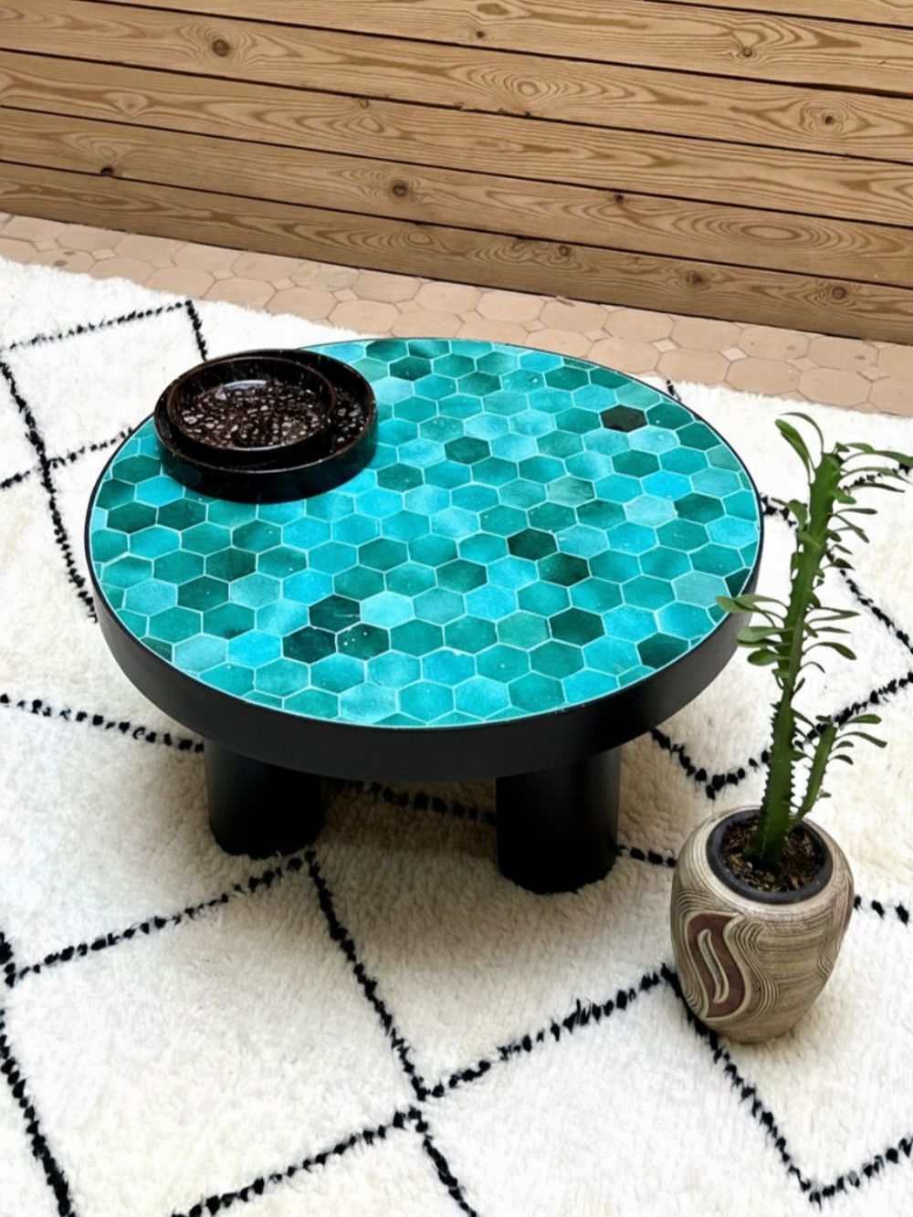 Zellige Round Coffee Table 60cm