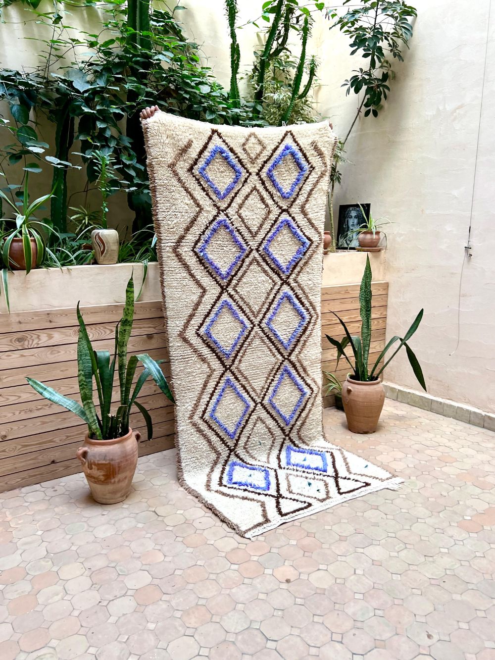 Moroccan Vintage Azilal Runner Rug 240x100cm