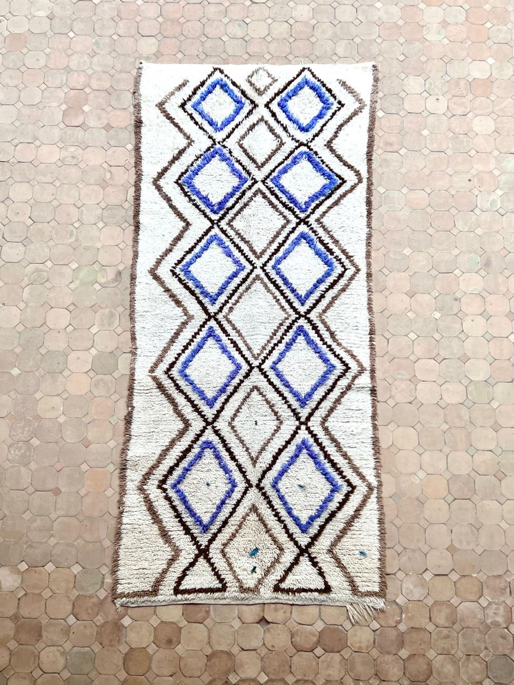 Moroccan Vintage Azilal Runner Rug 240x100cm