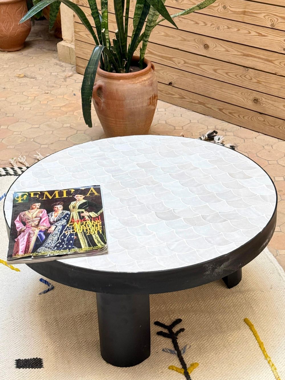 Zellige Round Coffee Table 70cm